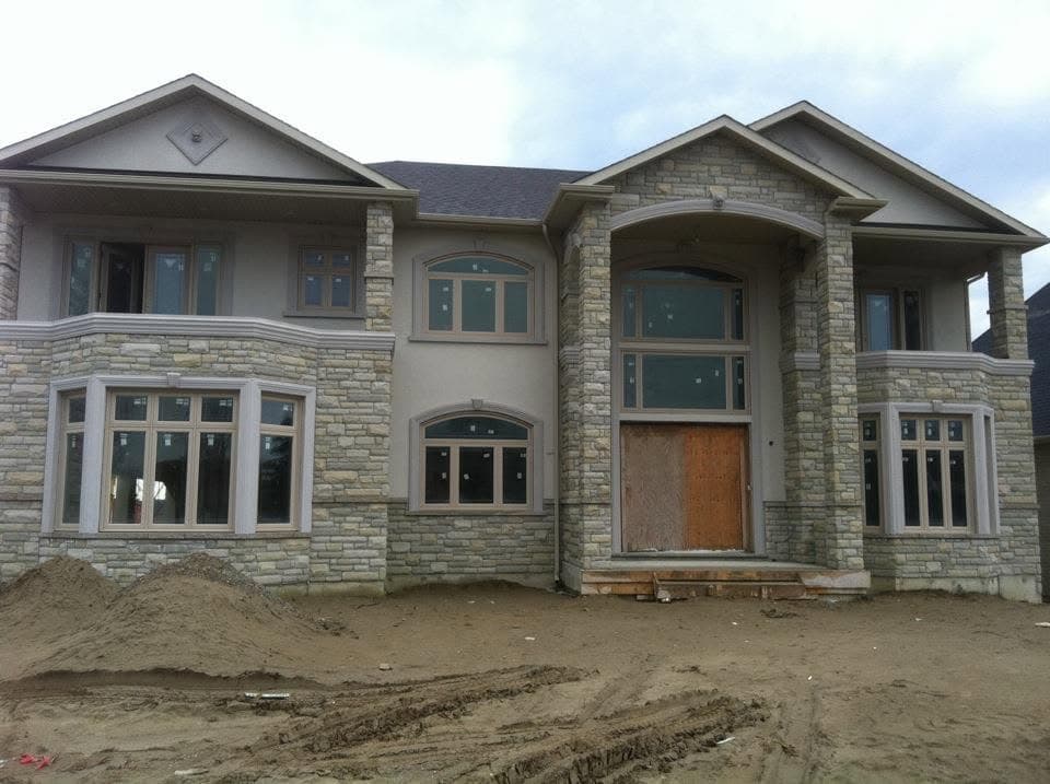 Finished stucco home exterior in the Greater Toronto Area